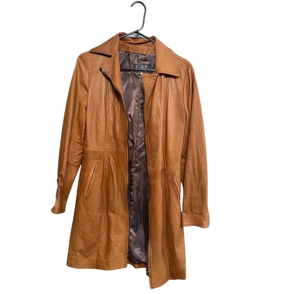 Authentic Italian Soft Leather Trench Coat